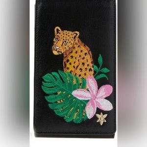 Anuschka Embroidered Leather Smart Phone | Cross body black, . ***new price***